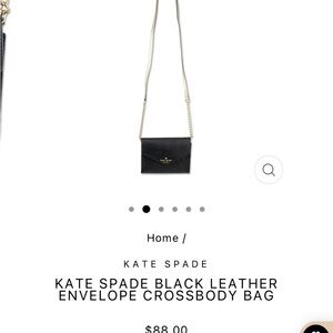 Kate Spade Black Crossbody Bag with Adjustable Strap